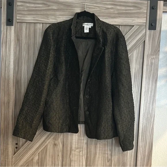 Coldwater Creek Jackets Coats Coldwater Creek Black Crepe